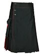 Black And Red Men Hybrid Kilt