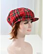 Red and green Stewart tartan hat for women